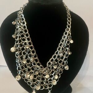 Dazzling Multi-Layer Statement  Necklace 17” Length